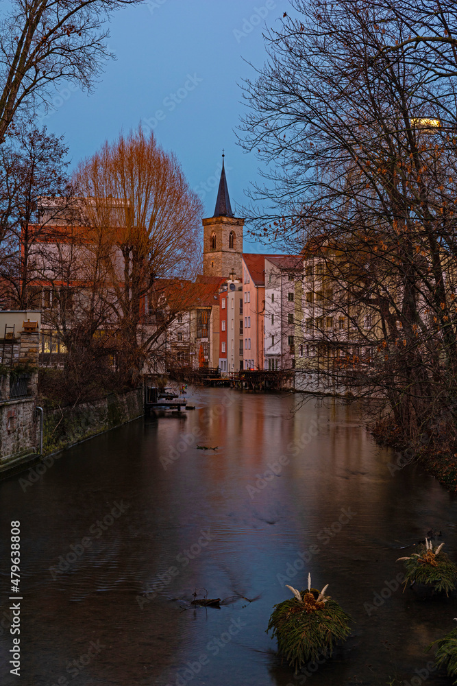 canal in downtown erfurt