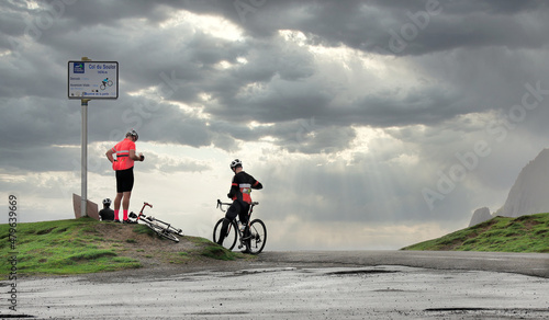 фотографія Cyclistes en haut du col du Soulor