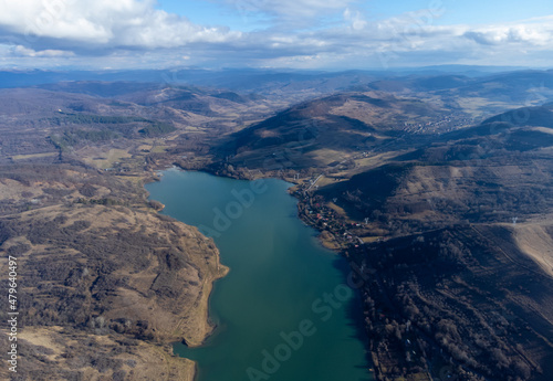 Bezid lake - Romania seen from above