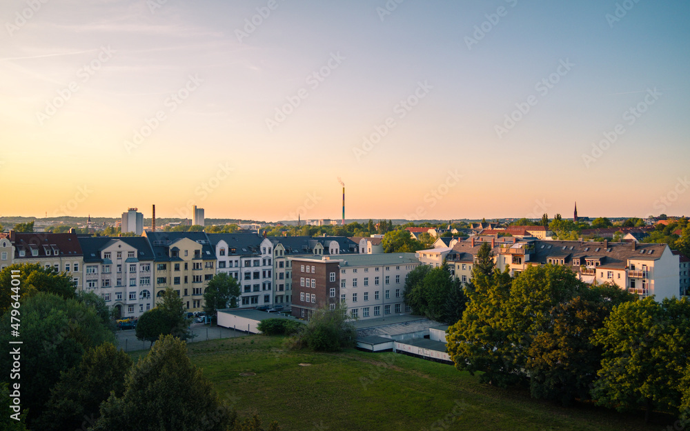 Blick über Stadt Chemnitz