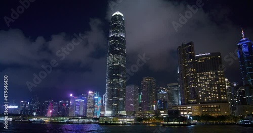 Wallpaper Mural Hong Kong city night Torontodigital.ca