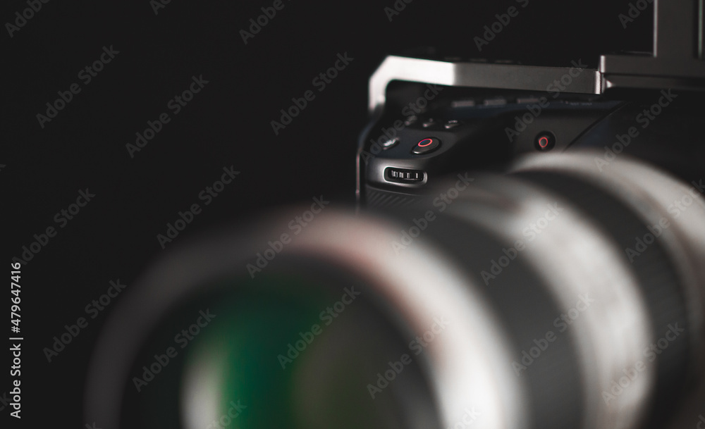 Professional camera gear for cinematography and filmmaking close up details