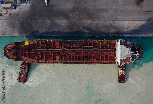 cargo ship in port