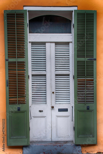 Old Door In The French Quarter  New Orleans