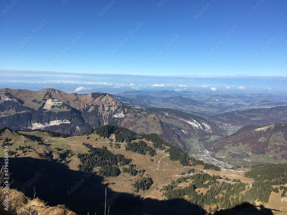 Obraz premium hiking to the mittagspitz