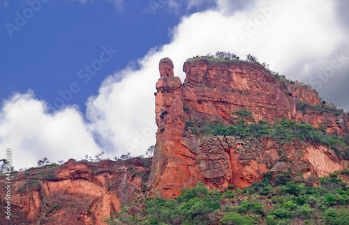red stone wall at chapada dos guimaraes, Mato Grosso, Brazil
