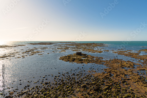 Wallpaper Mural Cadiz Bay at low tide from Santa Catalina Castle at sunset. Andalusia, Spain Torontodigital.ca