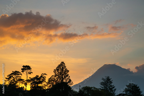 sunset in the mountains