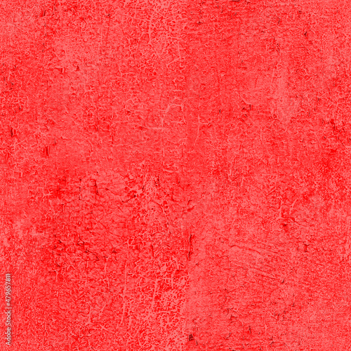 Cracked red paint. Seamless pattern. Abstract background
