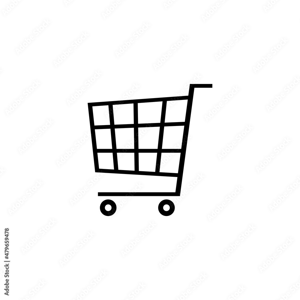 Shopping cart vector icon. Isolated on white background. Shopping cart vector icon. Isolated on white background.