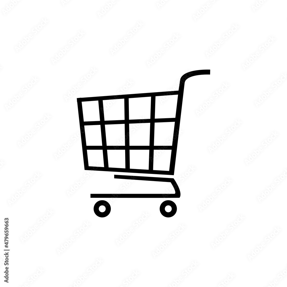 Shopping cart vector icon. Isolated on white background. Shopping cart vector icon. Isolated on white background.