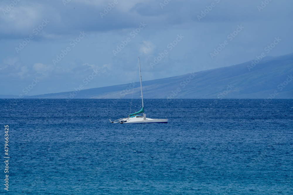 yacht in the sea