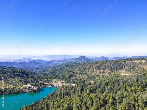 Wallpaper Mural Aerial picture of lake and woods, nice day Torontodigital.ca