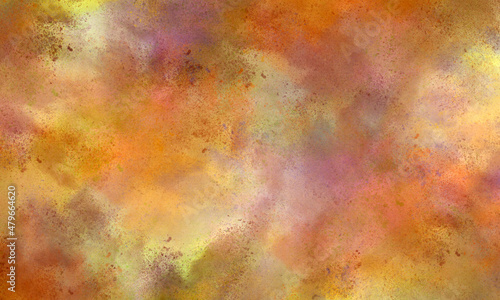Watercolor background in pink, yellow, purple, green, blue and orange tones. Copy space, horizontal banner. 