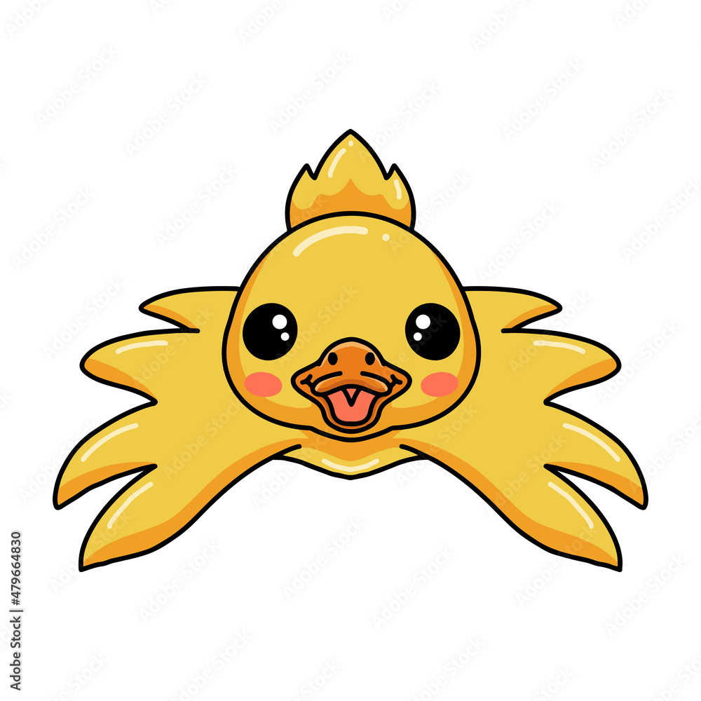 Cute little duck cartoon posing Cute little duck cartoon posing