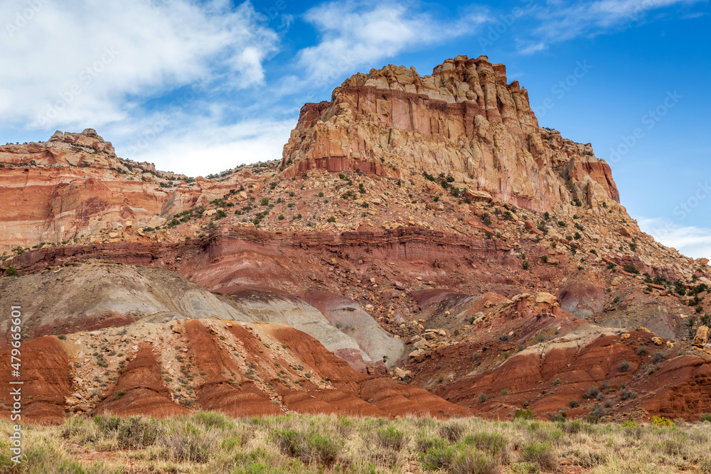 Colorful mountain in Capitol Reef National Park, Utah Colorful mountain in Capitol Reef National Park, Utah