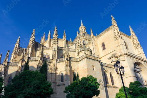 View of the cathedral of Segovia  Spain 