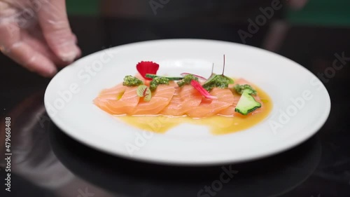 japanese shashimi food in plate