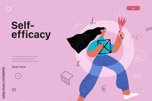 Startup illustration, website landing template. Concept of building new business