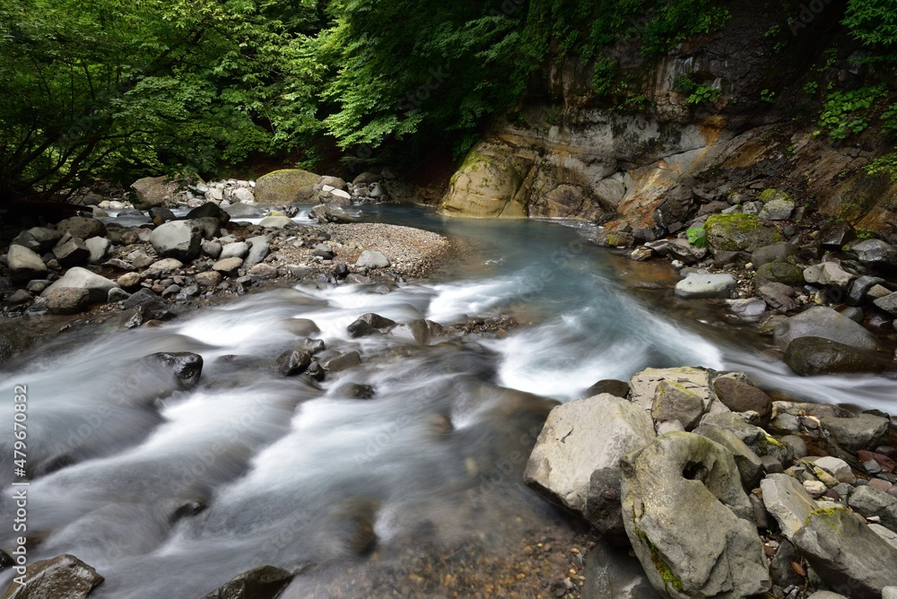 trekking around river and waterfall in summer trekking around river and waterfall in summer