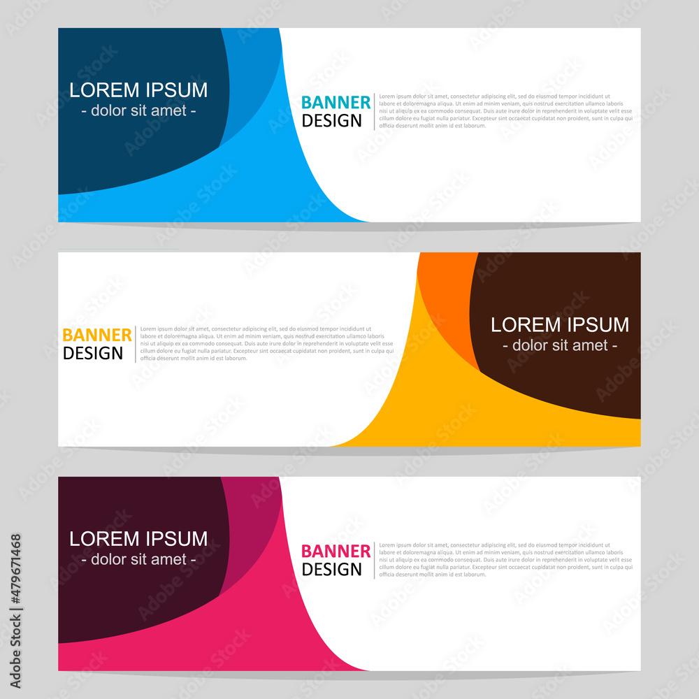 Set of abstract web banner design template. Modern creative corporate business, and horizontal advertising banner layout element template for workflow, header, label and presentation. Set of abstract web banner design template. Modern creative corporate business, and horizontal advertising banner layout element template for workflow, header, label and presentation.