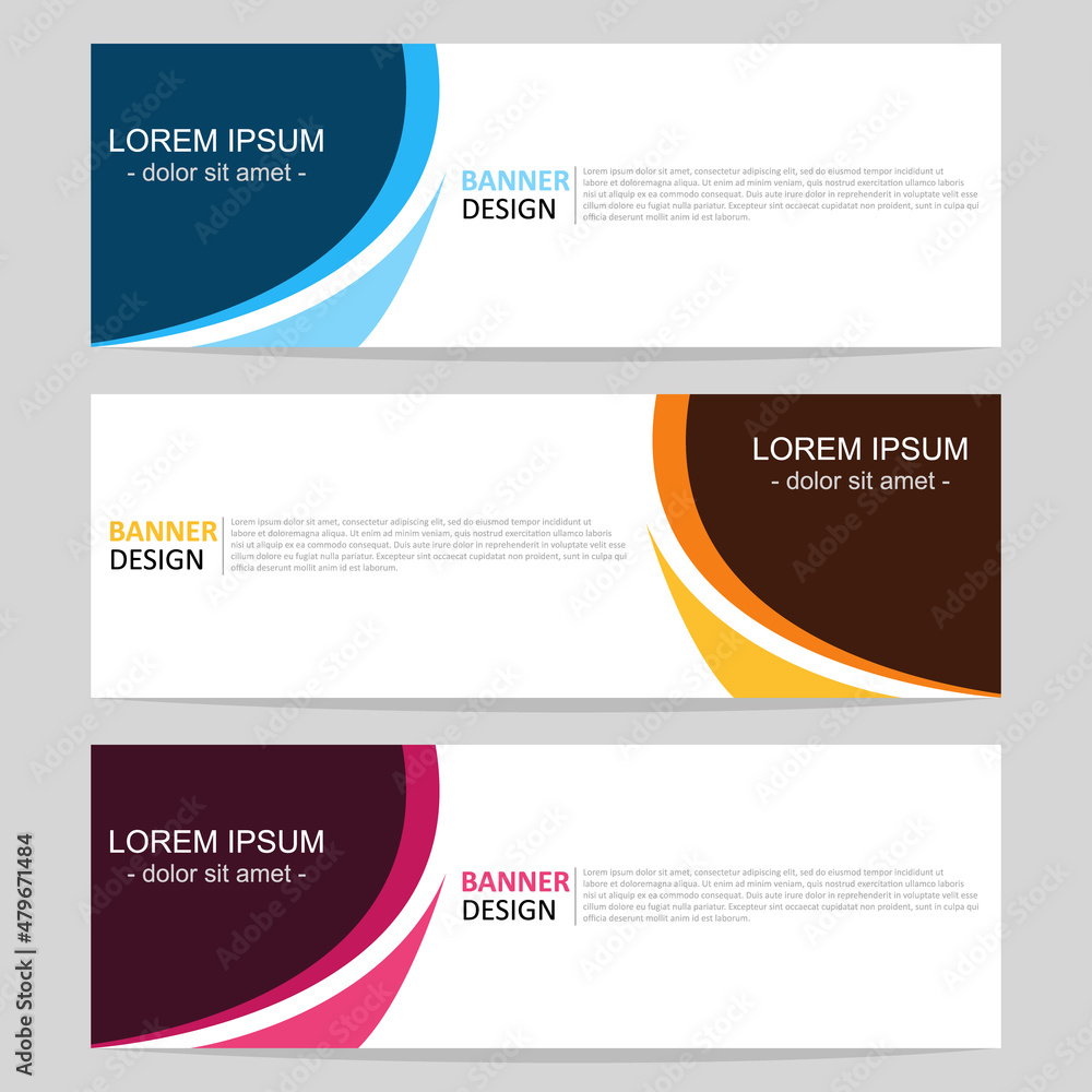 Set of abstract web banner design template. Modern creative corporate business, and horizontal advertising banner layout element template for workflow, header, label and presentation. Set of abstract web banner design template. Modern creative corporate business, and horizontal advertising banner layout element template for workflow, header, label and presentation.