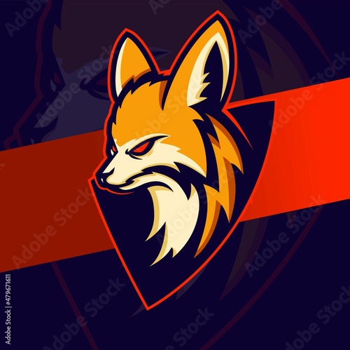 Fennec head mascot logo design for esport sport logo design