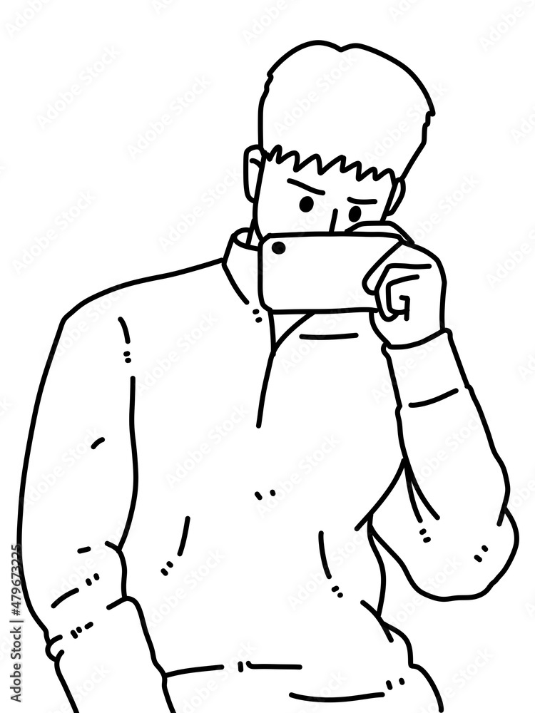 black and white of cute man cartoon for coloring black and white of cute man cartoon for coloring