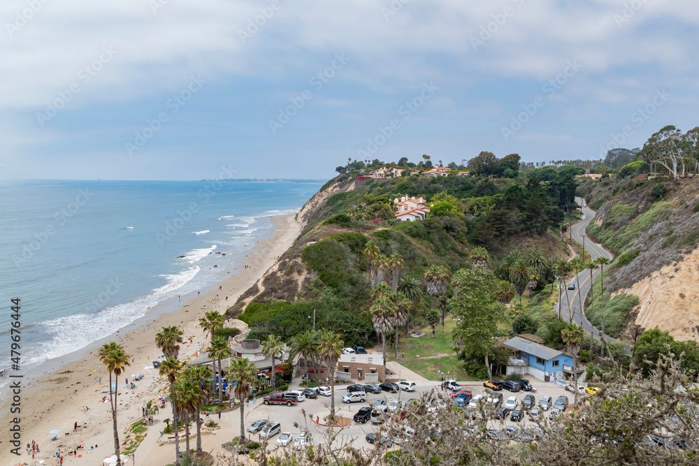 Overcast view of the landscape around Santa Barbara beach