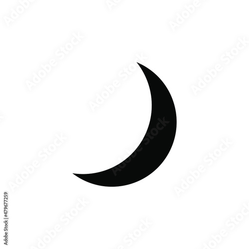 Moon, Night, Moonlight, Midnight Solid Icon, Vector, Illustration, Logo Template. Suitable For Many Purposes.