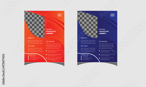 Modern flyer template vector design 
