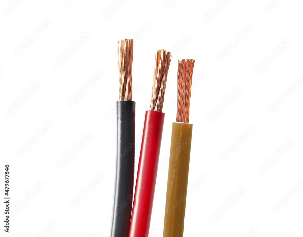 Fototapeta premium Cut Wires Isolated