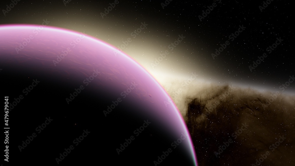 science fiction wallpaper, beauty of deep space, 3d illustration