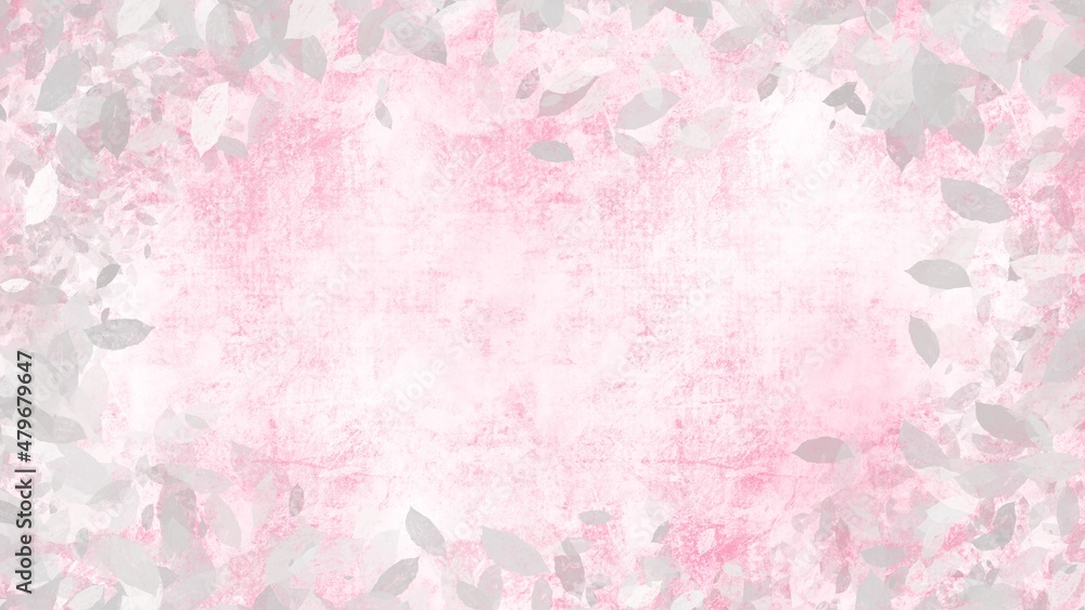 pink background with flowers