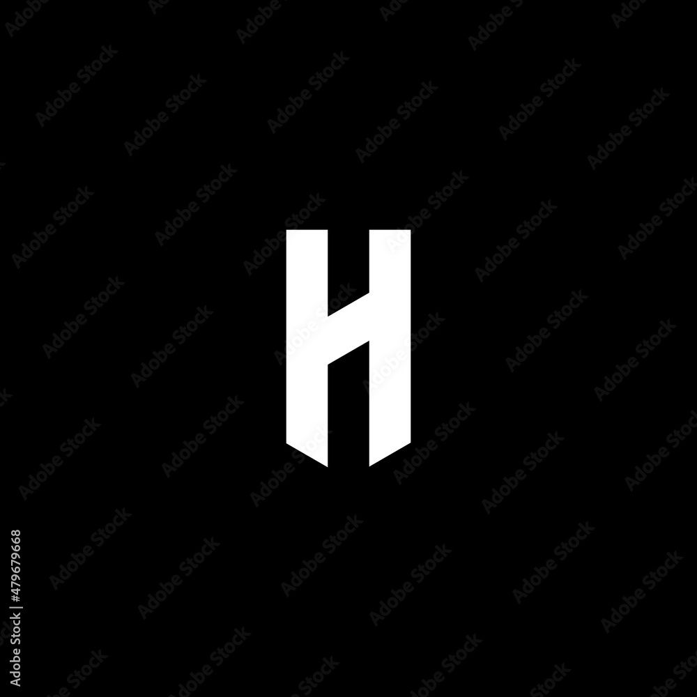 Alphabet H logo design vector templates, black background Alphabet H logo design vector templates, black background