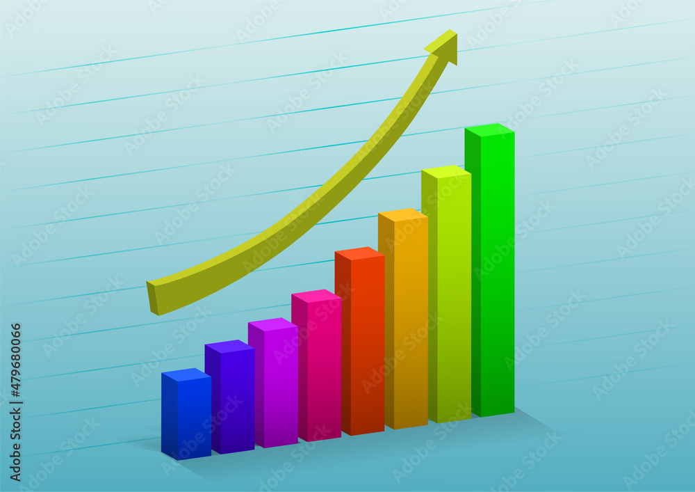 colorfull business graph and chart colorfull business graph and chart