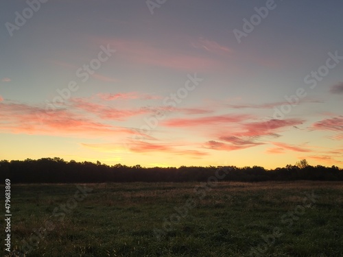 sunset over the field © Kristina