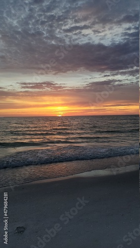 sunset on the beach