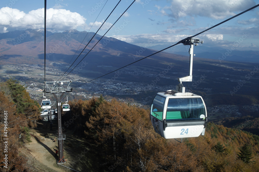 fujimi, nagano, japan, 2021-06-11 , Gondola to the Irikasa Suzuran Mountain Wildflower Park