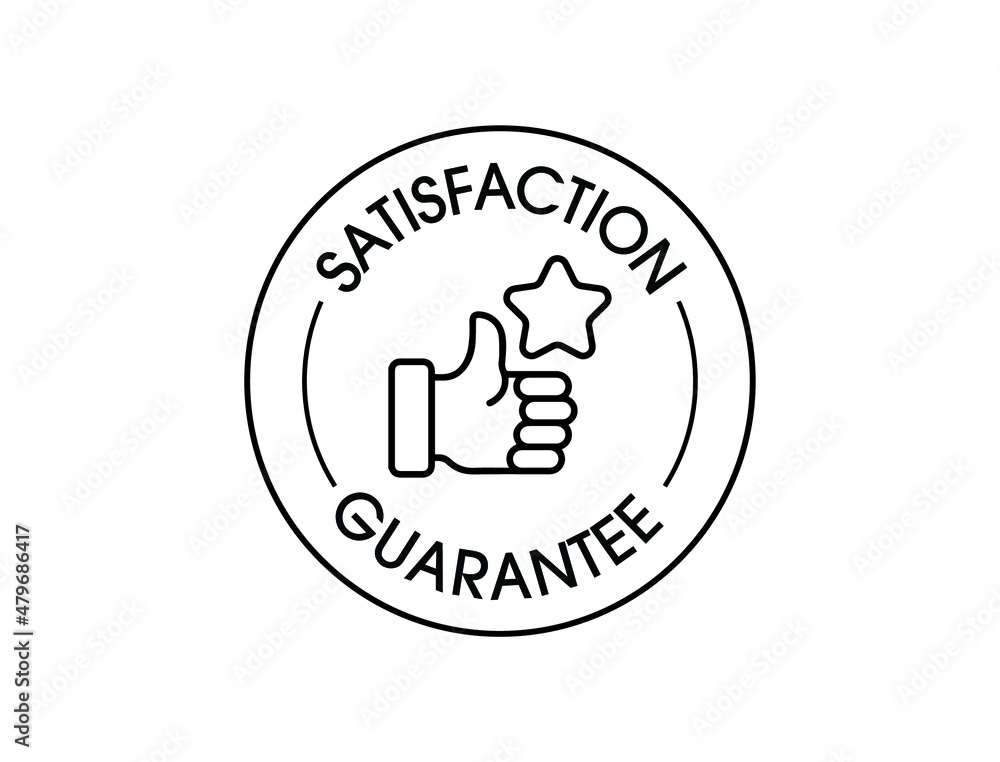 satisfaction guarantee icon vector illustration 