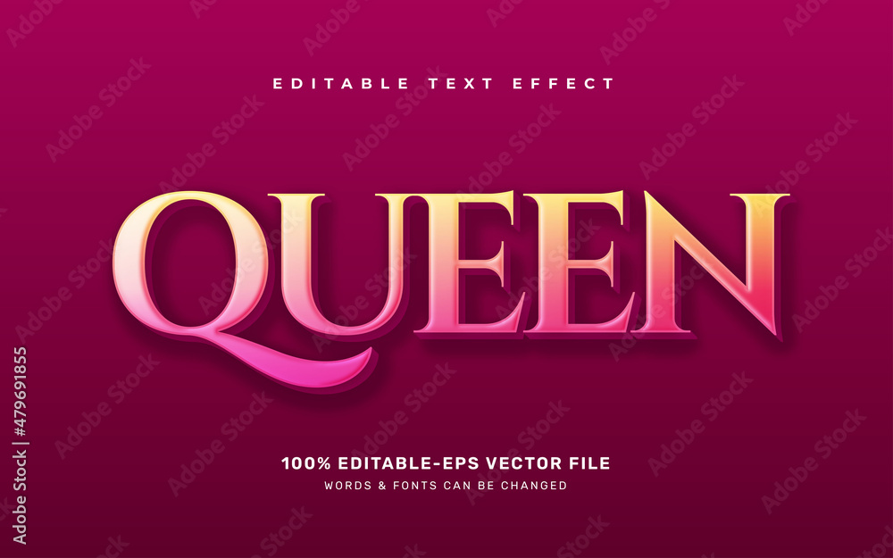Queen text effect Queen text effect