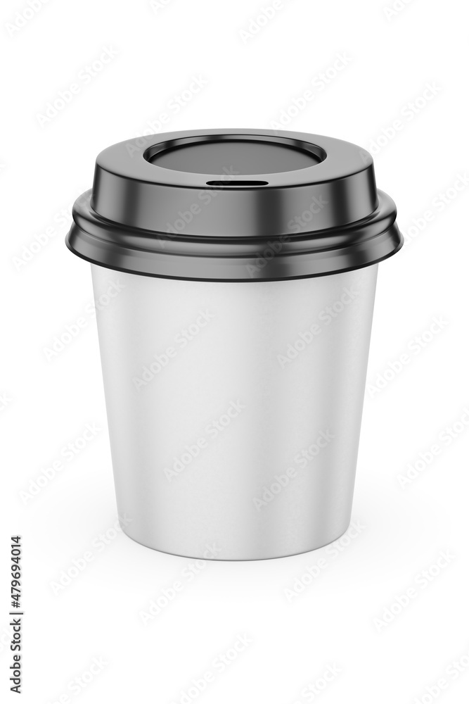 Blank espresso coffee paper cup isolated on white background. 3d endering. Blank espresso coffee paper cup isolated on white background. 3d endering.