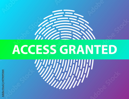 Fingerprint scan access is granted, security, data protection