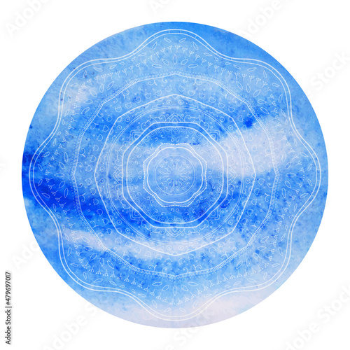 blue watercolor elips