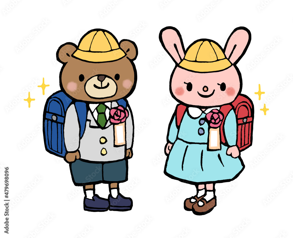 入学式のかわいい手描きイラスト 入学式のかわいい手描きイラスト