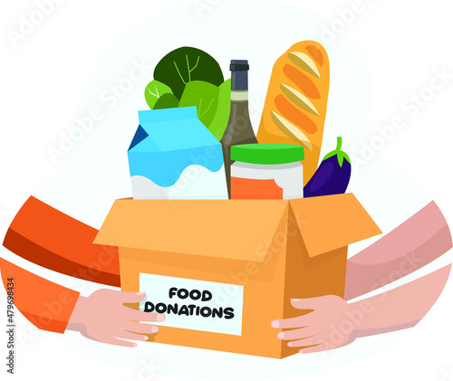 Providing food assistance to victims of the tsunami natural disaster