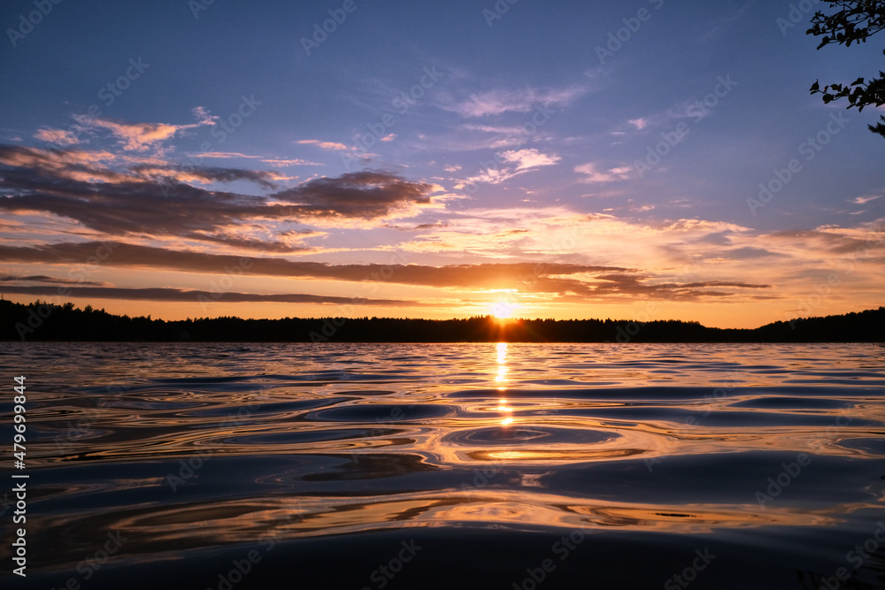 Sunset at lake lillsjön 4