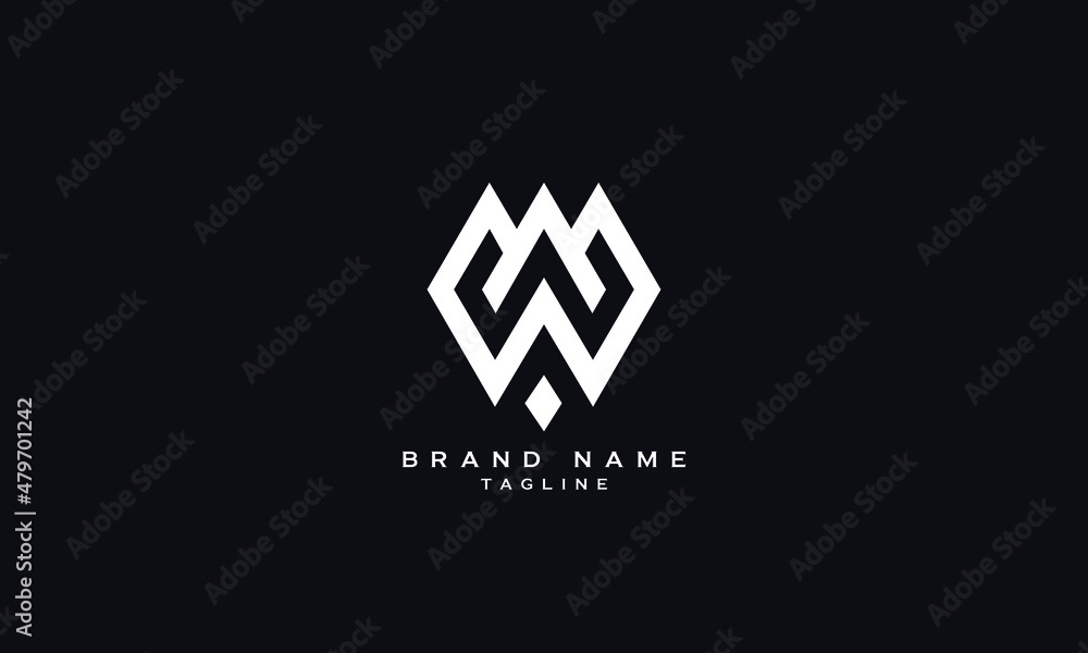 AW, WA, Abstract initial monogram letter alphabet logo design AW, WA, Abstract initial monogram letter alphabet logo design