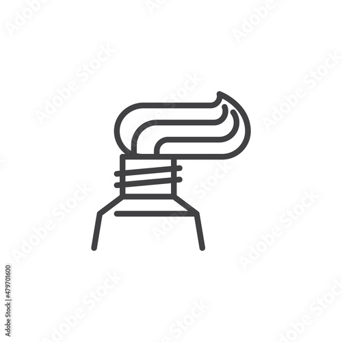 Toothpaste tube line icon