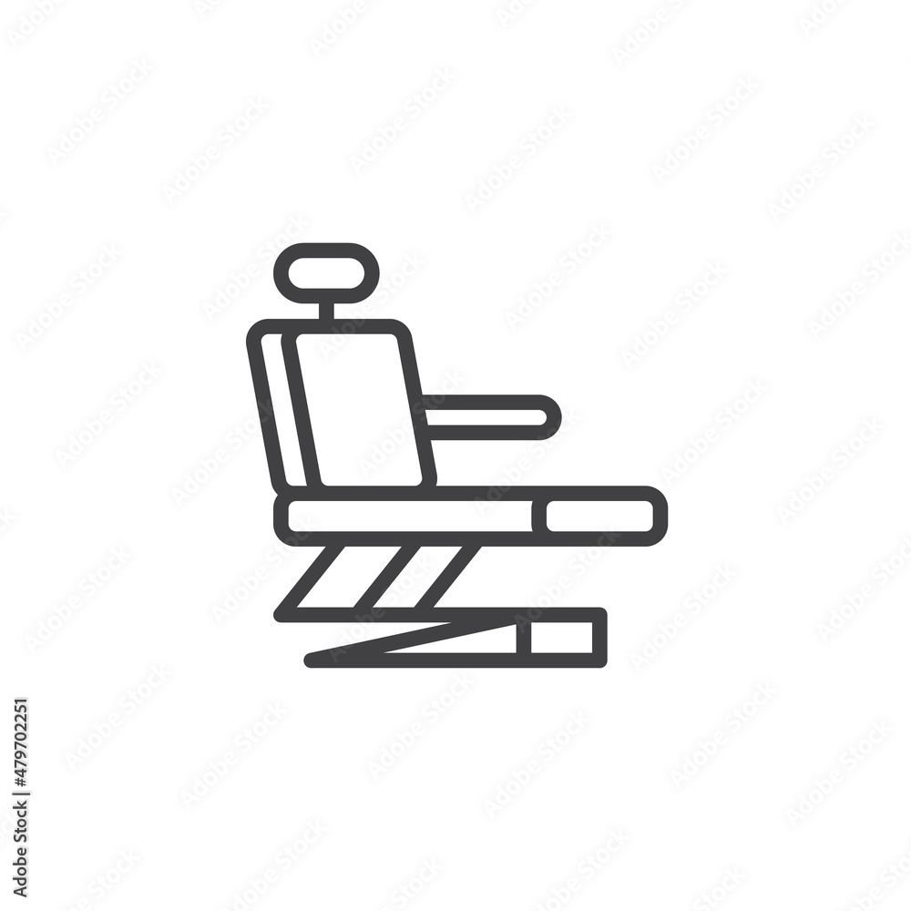 Dental chair line icon Dental chair line icon